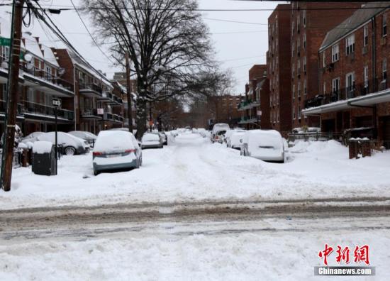 暴风雪侵袭美国东北部 纽约幸免波士顿受灾严重