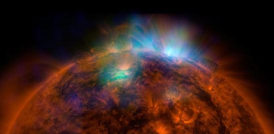 资料图：NASA展示的太阳表面的太阳X射线流。 图片来源：NASA官网 