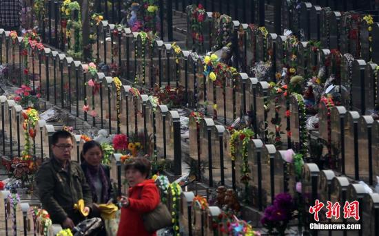 南京市民在当地一处墓园内的墓碑前祭奠亲人。<a target='_blank' href='http://www.chinanews.com/'>中新社</a>发 泱波 摄 南京市民在当地一处墓园内的墓碑前祭奠亲人。<a target='_blank' href='http://www.chinanews.com/'>中新社</a>发 泱波 摄