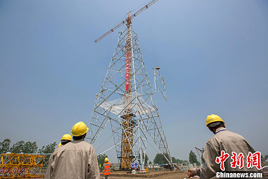 China's 110-kV electricity transmission, transformation project operates in Xinjiang