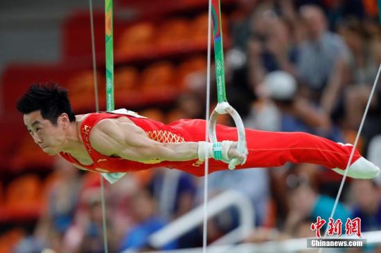 当地时间8月15日，在2016年里约奥运会体操男子吊环决赛中，中国选手尤浩获得第六名。<a target='_blank' href='http://www.chinanews.com/' >中新网</a>记者 盛佳鹏 摄