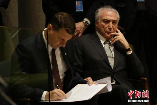 資料圖片：巴西總統特梅爾。中新社記者 廖攀 攝