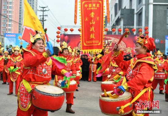 资料图:图为常山战鼓。 中新社记者 翟羽佳 摄 资料图:图为常山战鼓。 中新社记者 翟羽佳 摄