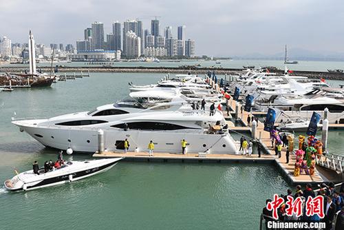 資料圖：香港游艇靠泊深圳灣游艇會。 記者 陳文 攝