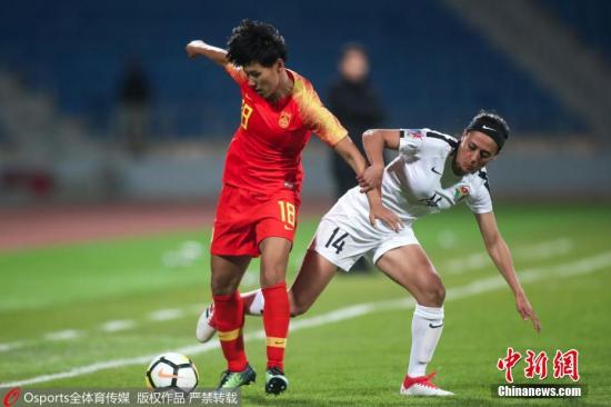 中国女足在比赛中。(资料图) 图片来源：Osports全体育图片社