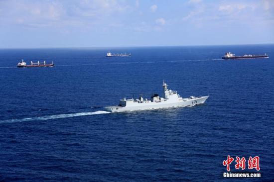 A photo of Chinese PLA navy fleet taken in April 2018.  (Photo/China News Service)