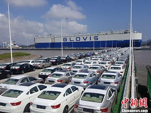 China's auto export ranks first globally