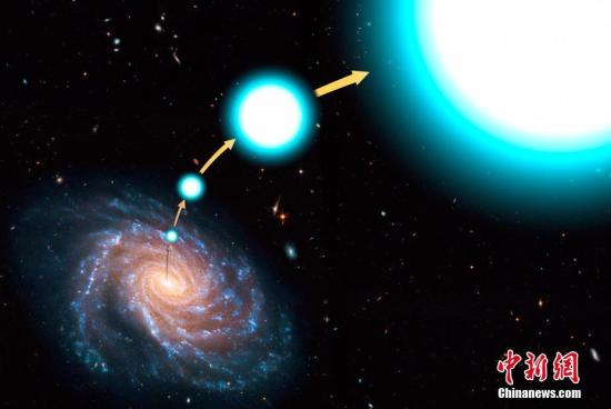 图为高速星效果图。 中科院国家天文台提供 图为高速星效果图。 中科院国家天文台提供