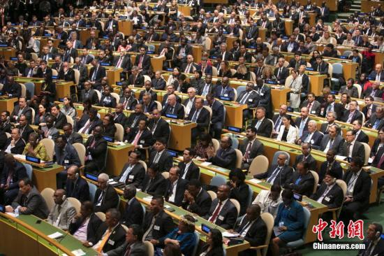 当地时间9月25日，第73届联合国大会一般性辩论在纽约联合国总部开幕。 中新社记者 廖攀 摄