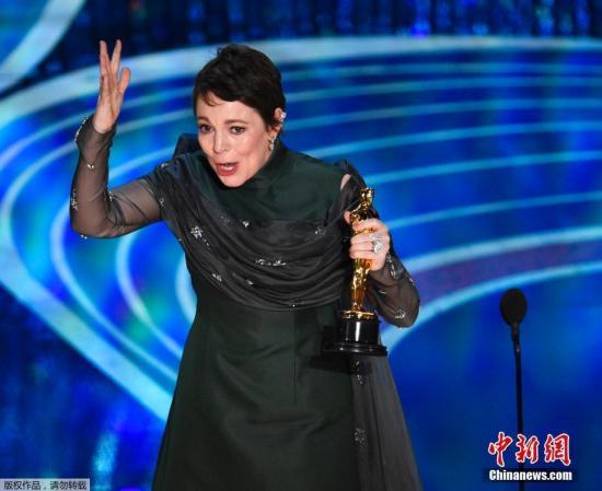 第91届奥斯卡颁奖礼现场，最佳女主角获得者奥利维亚·科尔曼上台领奖。奥利维亚·科尔曼凭借在电影《宠儿》里的传神演绎，首次提名即获奖。同时，著名女演员格伦·克洛斯第七次陪跑，仍无收获。