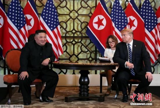 2019年2月28日，朝鲜最高领导人金正恩和美国总统特朗普进行一对一会谈。