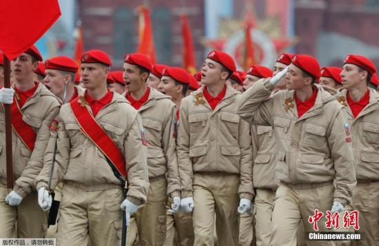 当地时间2019年5月9日，俄罗斯莫斯科红场举行一年一度的阅兵式，纪念卫国战争胜利74周年。
