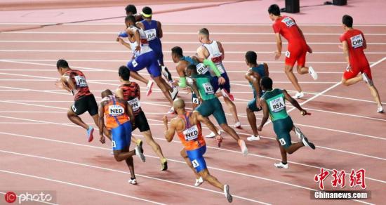 资料图：当地时间2019年10月5日，卡塔尔多哈，2019田径世锦赛男子4X100米接力决赛，中国队第六获东京奥运资格。 图片来源：ICphoto