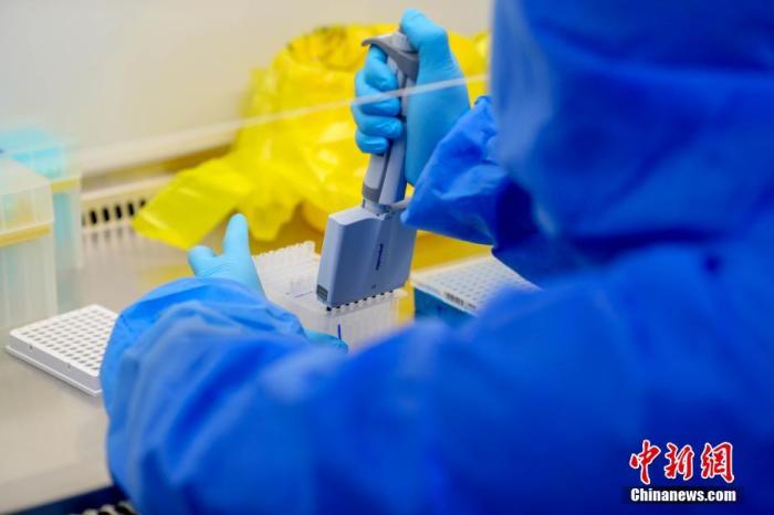 2月4日，武汉市疾控中心检测组工作人员进行病毒检测。武汉市疾控中心是该市首批获准开展新型冠状病毒核酸检测的机构之一。位于该中心病原生物检验所的生物安全二级实验室（P2实验室）则是“绝对禁区”。