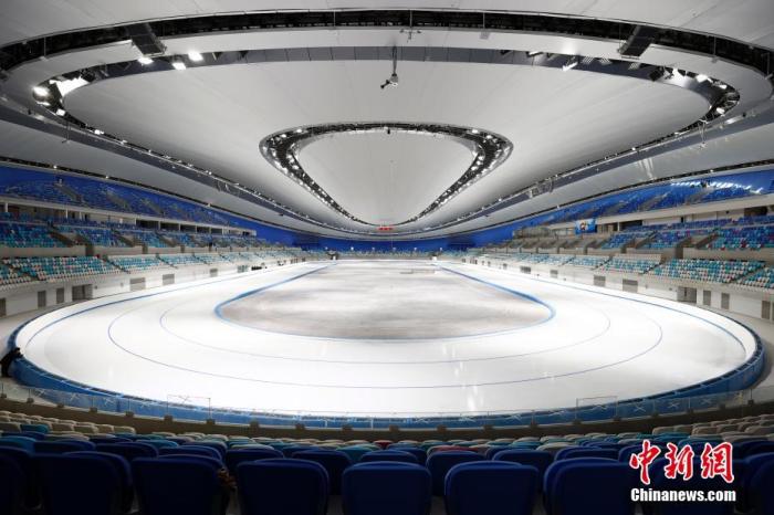 北京2022年冬奥会标志性场馆——国家速滑馆。
<a target='_blank' href='/'>中新社</a>记者 富田 摄