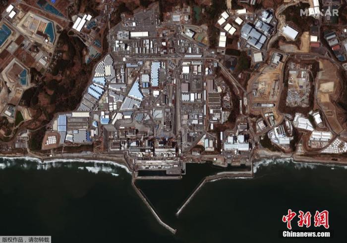 2021年2月28日，卫星航拍日本福岛第一核电站。