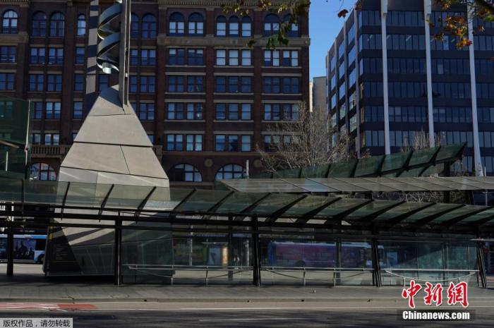 当地时间6月26日，澳大利亚悉尼，公交车站空无一人。