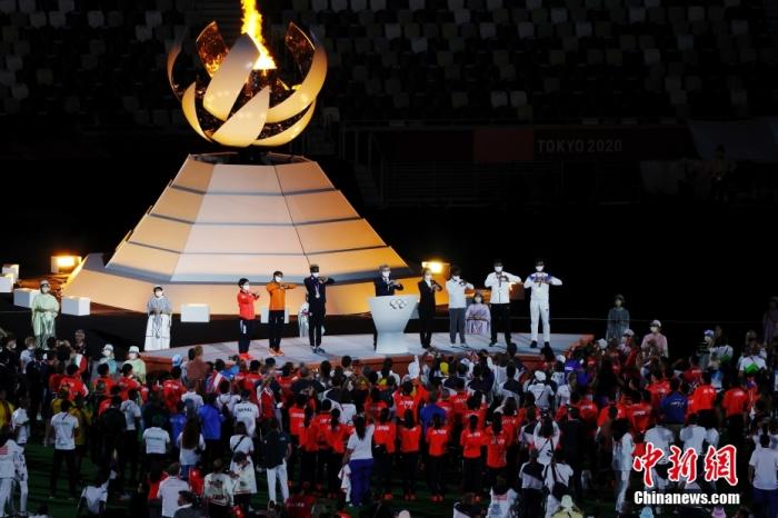8月8日，第32届夏季奥林匹克运动会闭幕式在日本东京举行。图为闭幕式现场。/p中新社记者 韩海丹 摄