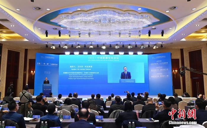 11月15日，2021·中国新疆发展论坛在北京开幕。本次论坛的主题是“共建‘一带一路’与新疆发展”。 <a target='_blank' href='/'>中新社</a>记者 侯宇 摄