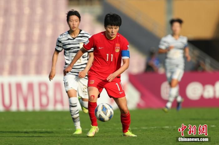 女足隊長王珊珊在比賽中。 圖片來源：視覺中國