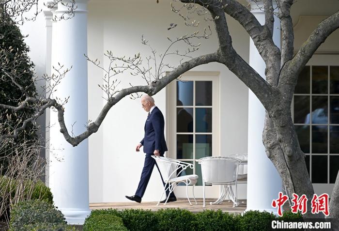当地时间3月8日，美国总统拜登在白宫。 <a target='_blank' href='/'>中新社</a>记者 陈孟统 摄