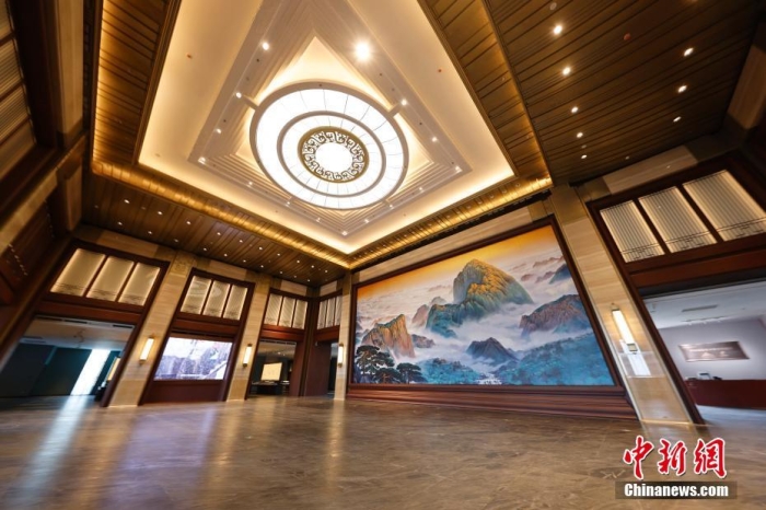 图为中国国家版本馆中央总馆文兴楼的文兴厅。 中新社记者 韩海丹 摄