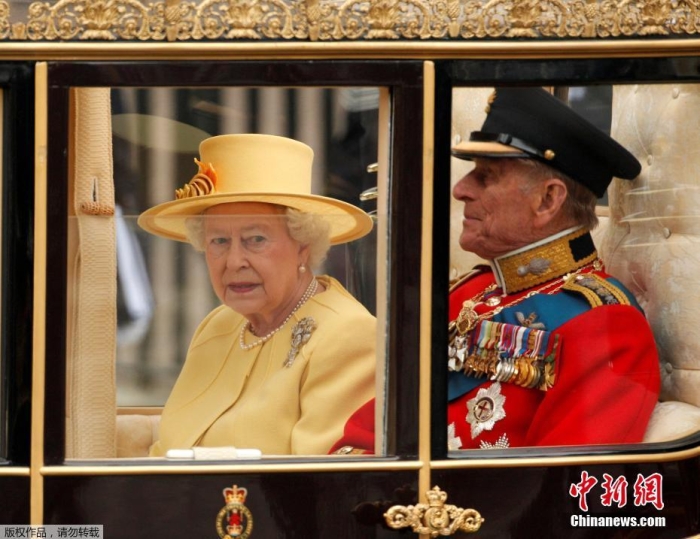 資料圖：英國女王伊麗莎白二世和菲利普親王。
