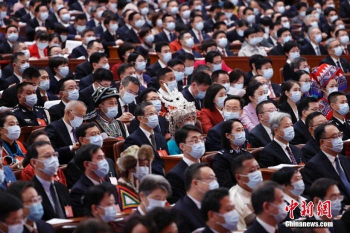 10月16日，中国共产党第二十次全国代表大会在北京人民大会堂隆重开幕。 中新社记者 盛佳鹏 摄