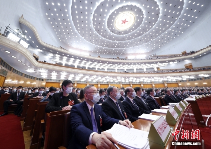 3月7日，十四届全国人大年夜一次会议正正在北京百姓大会堂举行第两次全数会议。a target='_blank' href='/'中新社/a记者 衰佳鹏 摄