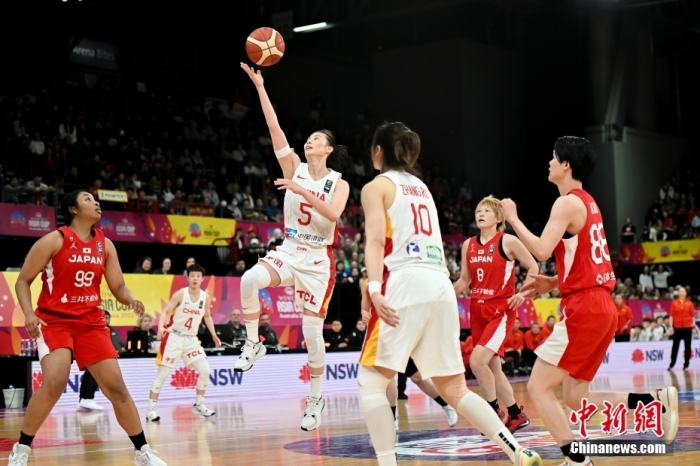 圖為中國女籃在比賽中。圖/視覺中國