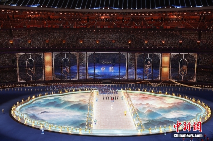 9月23日，杭州第19屆亞運會開幕式在浙江杭州奧體中心體育場舉行。<a target='_blank' href='/'>中新社</a>記者 韓海丹 攝