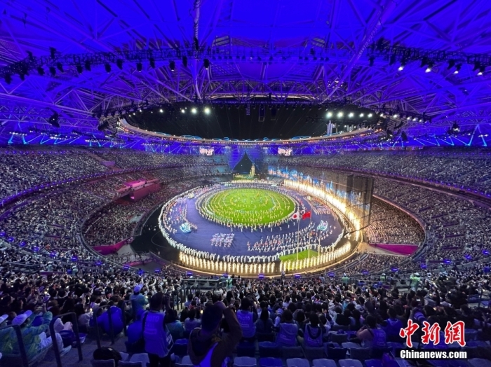 10月8日晚，杭州第19屆亞運會閉幕式在杭州奧體中心體育場舉行。<a target='_blank' href='/'>中新社</a>發 史春陽 攝