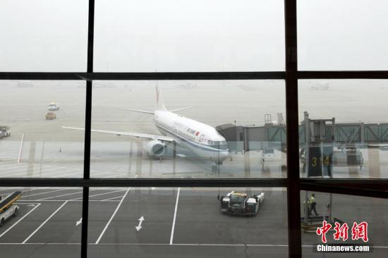资料图：北京首都国际机场的飞机。中新社发 陈小愿 摄