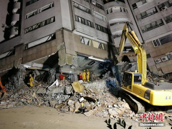 台湾花莲地震 资料图。 中新社记者 肖开霖 摄