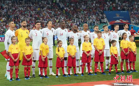 葡萄牙队在2018年俄罗斯世界杯中。 中新社记者 毛建军 摄