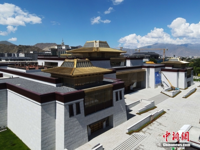 图为7月7日拍摄的西藏博物馆新馆外景。(无人机照片) 中新社发 扎西旦增 摄